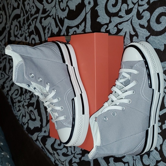 Converse Chuck 70 Plus Totally Neutral Egret Black Platform Sneaker Womens 7 NEW - Picture 2 of 7